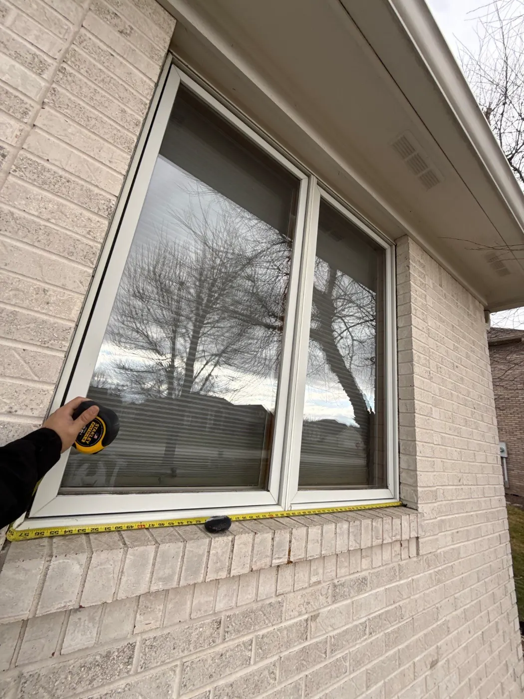 Frame and seal detail on a Tipton window job